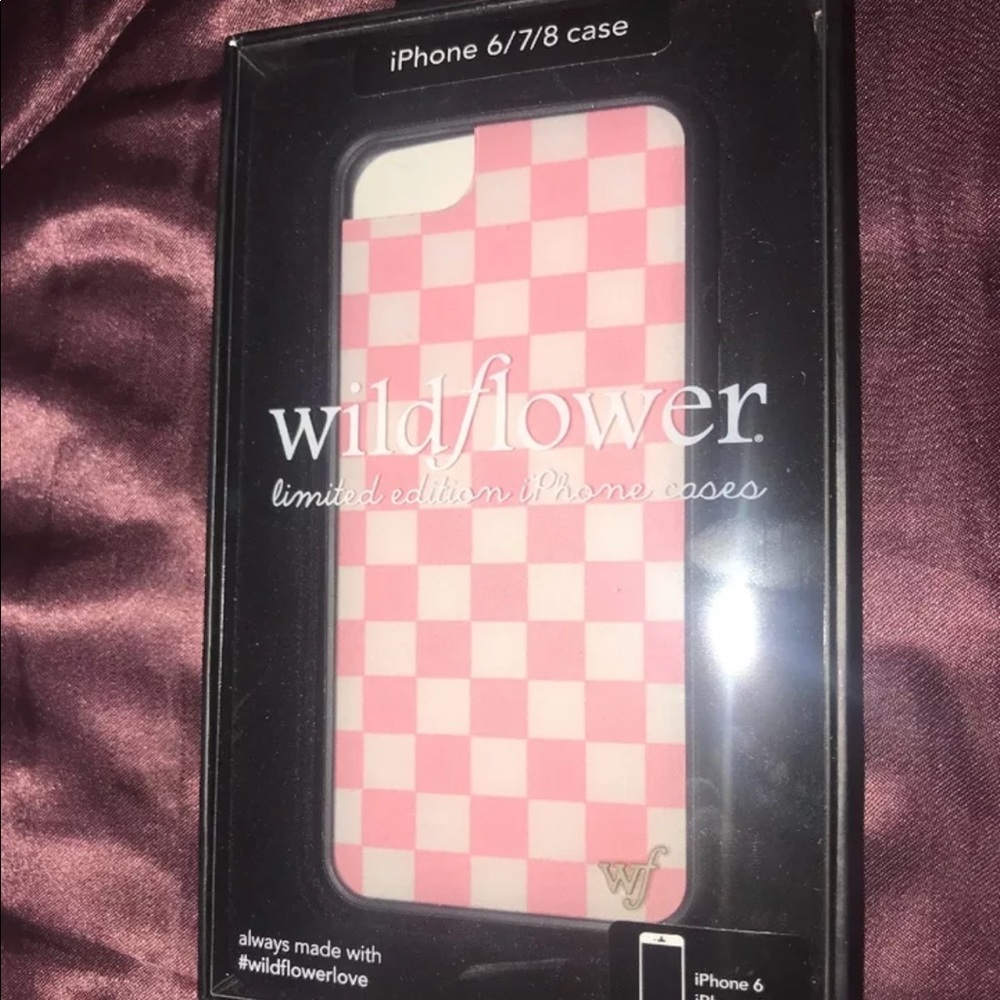 Wildflower pink checkered iphone 6/7/8 Case